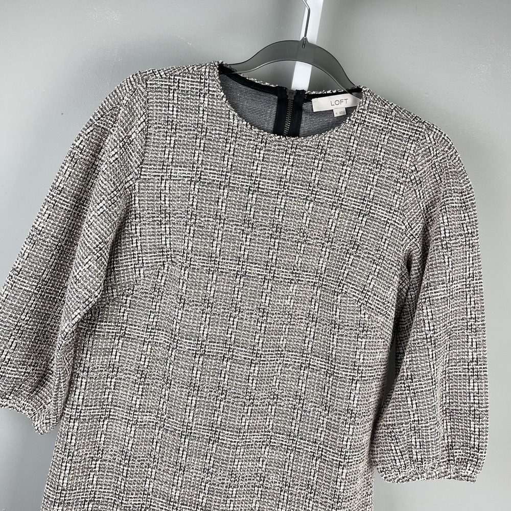 Ann Taylor LOFT Boucle Shift Dress Womens 4 Professional Old Money Career
